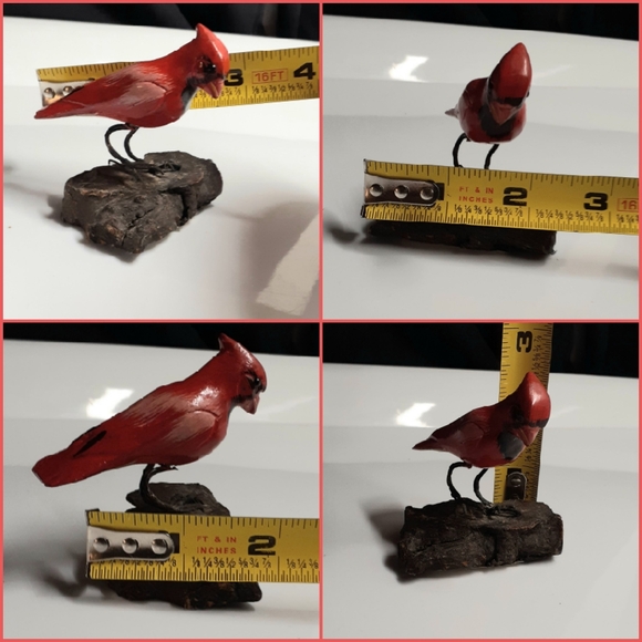 Vintage/Antique Cardinal Hand Carved & Painted Wood - Picture 5 of 13